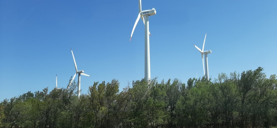 Энергия ветра используется для производства электричества