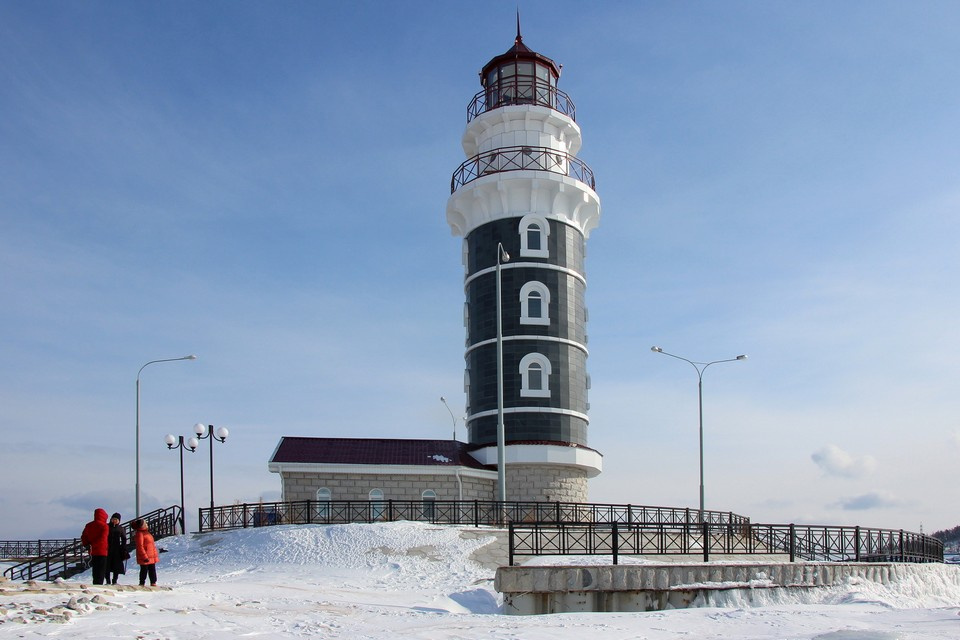 Маяк в поселке Горячинск