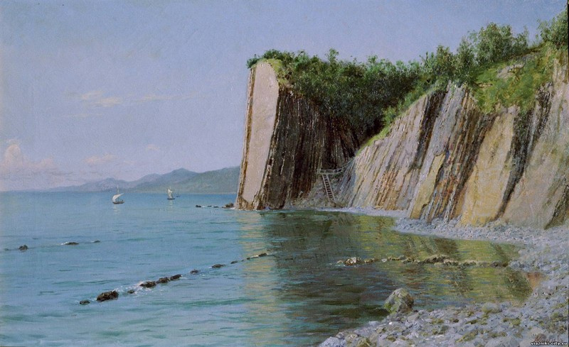 Картина А. А. Киселева «Кадошские скалы», ныне Скала Киселева
