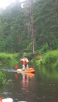 Поход на сапах по реке Нерская с ночевкой в палатках