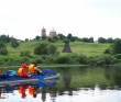 Поход на байдарках по реке Угра с баней