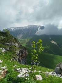 Горный лагерь на приюте Фишт