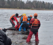 Тренировка по спасработам для водников в Лосево