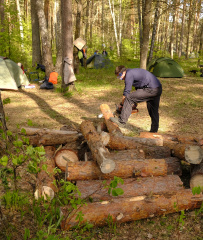 Спортивный поход 1кс по реке Жиздра с баней на берегу