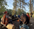 Поход на сапах по реке Нерская с ночевкой в палатках
