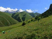 Горный лагерь в Чегемском ущелье (Кабардино-Балкария)