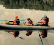 Поход на байдарках по Верхневолжским озерам с тримараном сопровождения