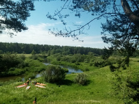 Поход на байдарках по реке Тьма с баней на берегу