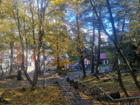 Горный лагерь в Цейском ущелье (Северная Осетия)