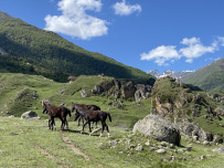 Горный лагерь в Чегемском ущелье (Кабардино-Балкария)