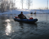 Однодневный зимний поход на байдарках по реке Истра