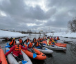 Однодневный зимний поход на байдарках по реке Истра