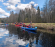 Сплав по реке Мга на байдарках