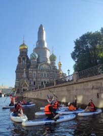 Сап-прогулка по Питеру к храму Спаса на Крови