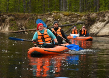 Подмосковье, Поход на байдарках по реке Лух с походной баней