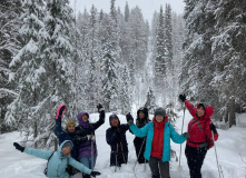 Карелия, По следам на снегу: Северная Карелия на снегоходах и лыжах с детьми