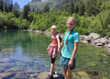 Кавказ, Домбай in english. Горный лагерь для родителей с детьми