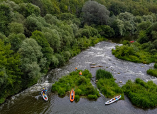 Подмосковье, Поход на одноместных байдарках по реке Осетр с автосопровождением
