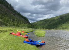 Сибирь, Восточный Саян: сплав по реке Диби и Ока Саянская на байдарках