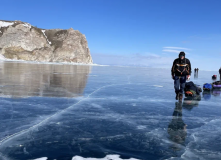 Байкал, По льду Байкала вдоль Ольхона: пеший поход