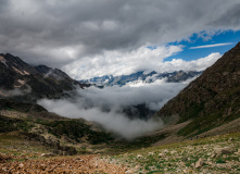 Кавказ, Высокогорный Национальный парк Алания: в долину Тана через ледник Бартуй (разведка)