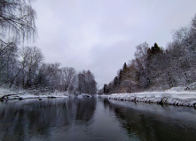 Подмосковье, Однодневный зимний сплав на рафте по реке Истра