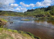 Подмосковье, Поход на выходные на байдарках по реке Тьма с баней на берегу