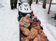 Карелия, По следам на снегу: Северная Карелия на снегоходах и лыжах с детьми