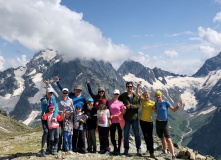 Кавказ, Домбай in english. Горный лагерь для родителей с детьми