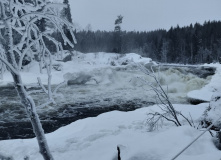 Карелия, По следам на снегу: Северная Карелия на снегоходах и лыжах с детьми