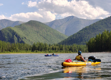 Сибирь, Восточный Саян: сплав по реке Диби и Ока Саянская на байдарках