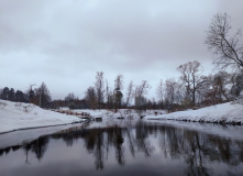Подмосковье, Однодневный зимний поход на сапах по реке Истра