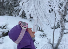 Карелия, По следам на снегу: Северная Карелия на снегоходах и лыжах с детьми