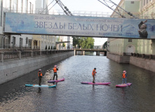 Северо-Запад, SUP-прогулка по центру Питера: Новая Голландия и река Мойка