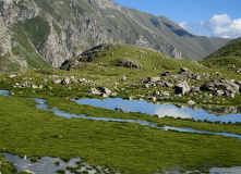 Кавказ, Десятиозерье: трекинг к высокогорным озерам долин Аксаута и Марки (разведка)
