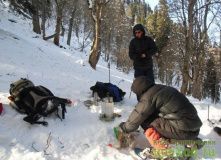 Кавказ, Зимний поход по природному парку Большой Тхач в снегоступах [Кавказ]