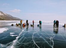 Байкал, Пешее путешествие по льду Байкала (с ночёвками в тёплом шатре)