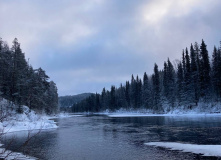 Карелия, По следам на снегу: Северная Карелия на снегоходах и лыжах с детьми