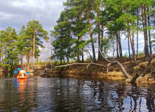 Подмосковье, Поход на байдарках по реке Сестра с баней на берегу (разведка)