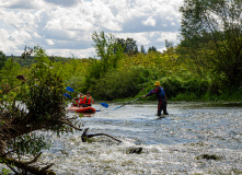Подмосковье, Поход на одноместных байдарках по реке Осетр с автосопровождением
