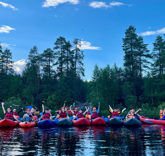 Сплав по реке Суна на байдарках