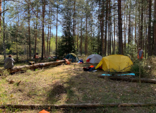 Подмосковье, Поход на байдарках по реке Лух с походной баней