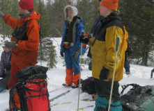 Северо-Запад, Ореховый склон. Обучение катанию на туристических лыжах