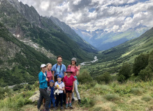 Кавказ, Домбай in english. Горный лагерь для родителей с детьми