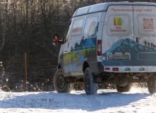 Подмосковье, Однодневный зимний поход на байдарках по реке Истра