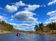 Подмосковье, Поход на выходные на байдарках по реке Тьма с баней на берегу