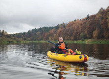 Подмосковье, Поход на одноместных байдарках по реке Малая Коша с выходом в Волгу
