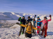 Кольский, Горнолыжный тур в Хибины, снегоходы и охота на северное сияние