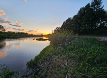 Подмосковье, Поход на выходные на байдарках по реке Тьма с баней на берегу