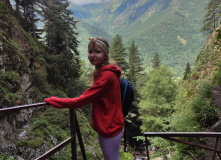 Кавказ, Домбай in english. Горный лагерь для родителей с детьми